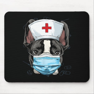 French Bulldog Er Nurse Rn Lpn Nurse Life Dog Love Mouse Pad