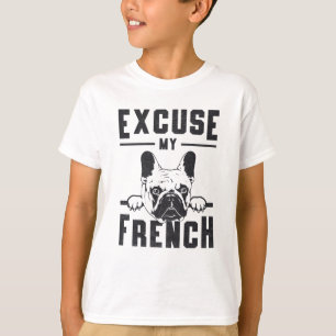 French Bulldog Excuse My French Vintage Funny Gift T-Shirt