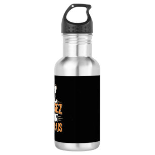 French Bulldog Excusez Mon Franais Design 532 Ml Water Bottle
