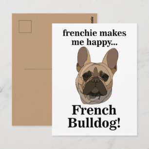 French Bulldog Face Dog Lover Postcard