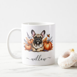 French Bulldog Fall Mug with Personalised Name