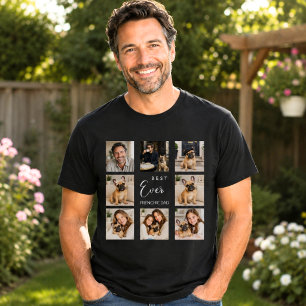 French Bulldog father dad photo collage black T-Shirt