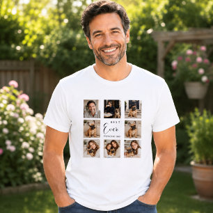 French Bulldog father dad photo collage men T-Shirt
