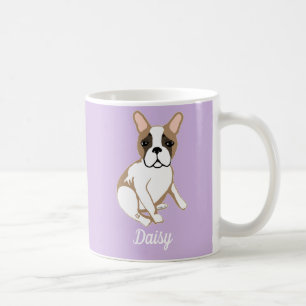 French Bulldog Fawn Pied Lavender Personalised Mug