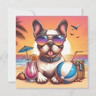 French Bulldog Flat Card