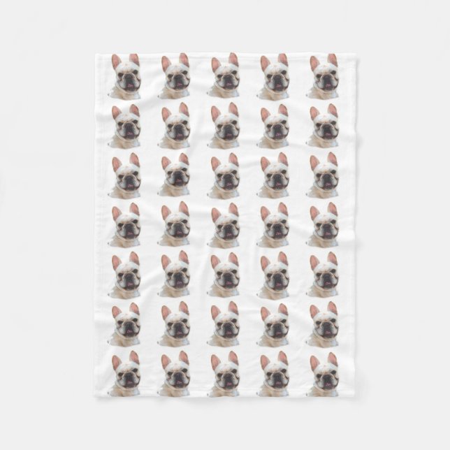 French Bulldog fleece blanket (Front)