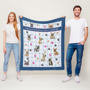 French Bulldog Fleece Blanket
