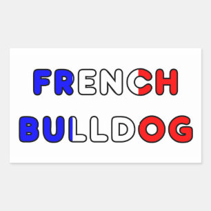 french bulldog flg in name rectangular sticker