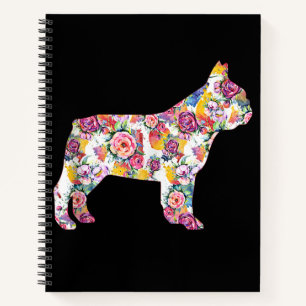 French Bulldog Flower Pattern Frenchie Bulldogs Notebook