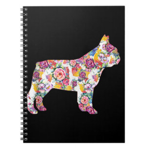 French Bulldog Flower Pattern Frenchie Bulldogs Notebook