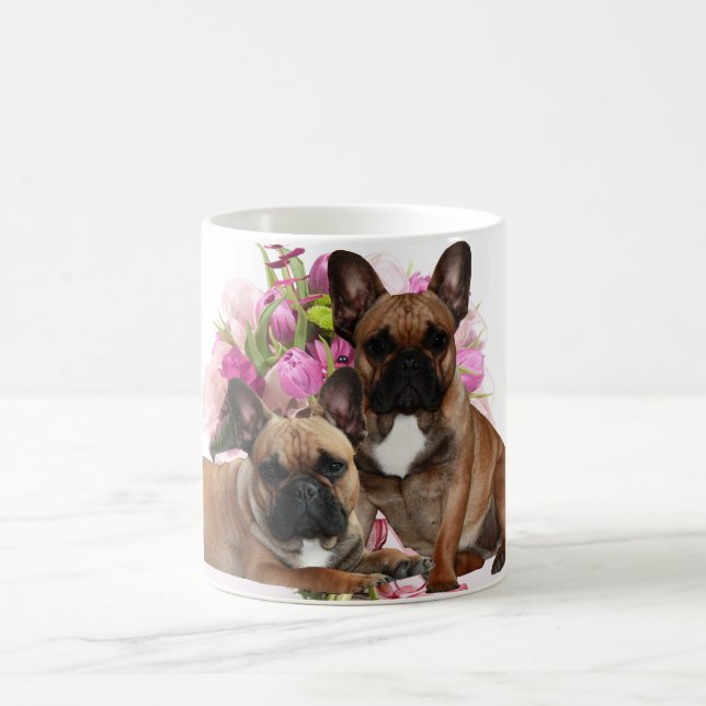 French Bulldog Flowers French Bulldog Celebration Coffee Mug (Center)