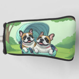 French Bulldog Französische Bulldogge Zwillinge Golf Head Cover