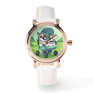 French Bulldog Französische Bulldogge Zwillinge Watch
