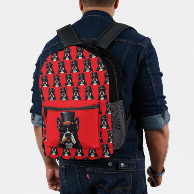 French Bulldog French Bulldog Cigar Printed Backpack (Insitu (Model))