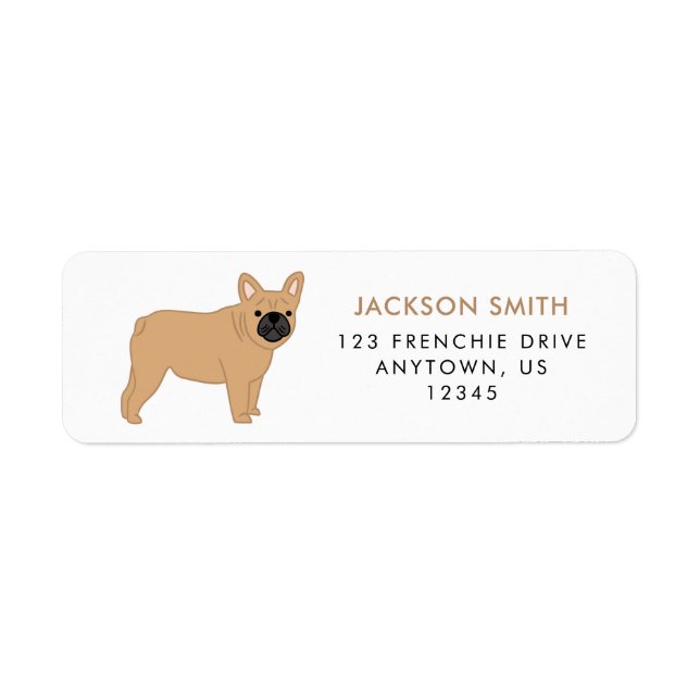 French Bulldog Frenchie Address Label (Front)