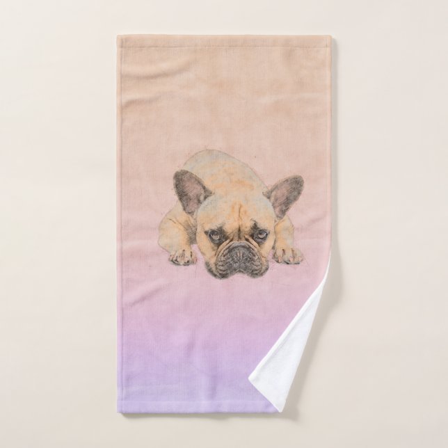 French Bulldog -Frenchie Dog Bath Towel Set (Hand Towel)