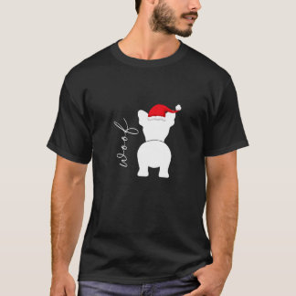 French Bulldog Frenchie Dog Christmas Santa Claus  T-Shirt