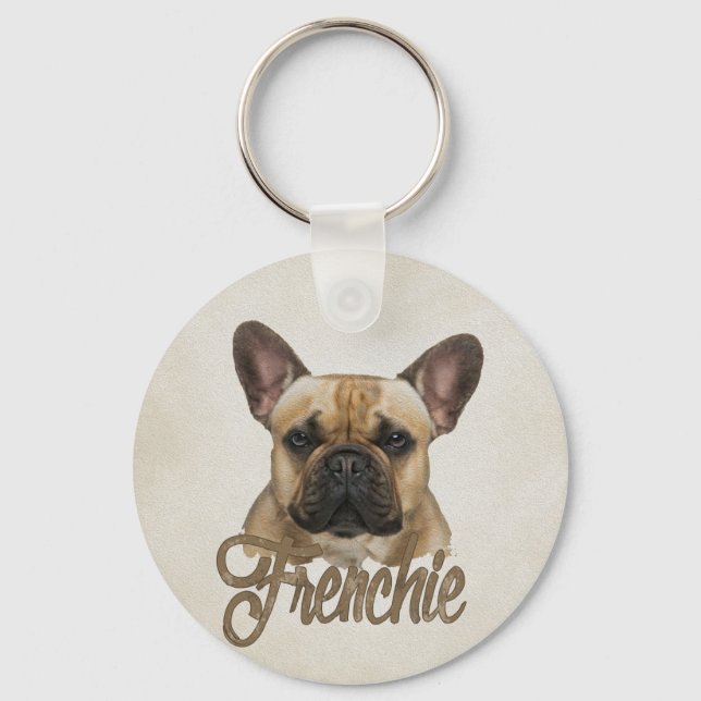 French Bulldog -Frenchie Dog Key Ring (Front)