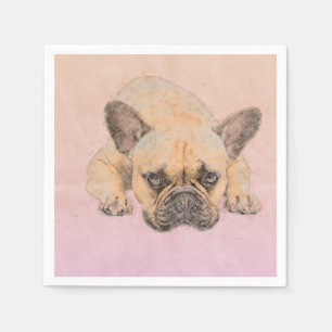 French Bulldog -Frenchie Dog Napkin
