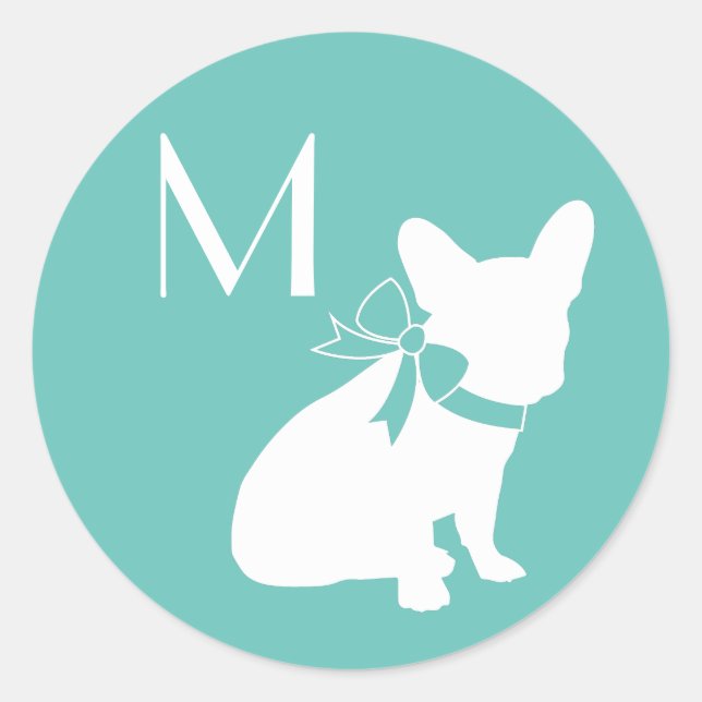 French Bulldog Frenchie Dog Puppy Frenchy Classic Round Sticker (Front)