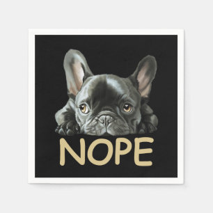 French Bulldog Frenchie Nope Gifts Napkin