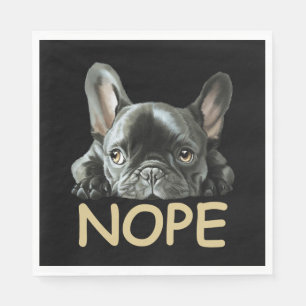 French Bulldog   Frenchie Nope Gifts Napkin