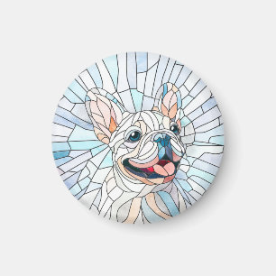 French Bulldog -Frenchie - pastel mosaic Magnet
