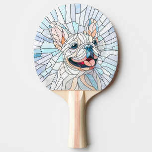 French Bulldog -Frenchie - pastel mosaic Ping Pong Paddle