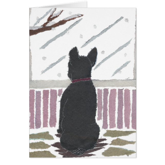 French Bulldog, Frenchie, Snow, Winter, Dog Art (Front)