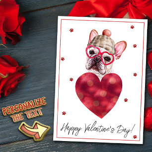 French Bulldog Frenchie Valentine's Day Gift Dog Holiday Card