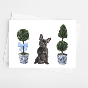 French Bulldog Frenchie Watercolor Puppy Dog Card