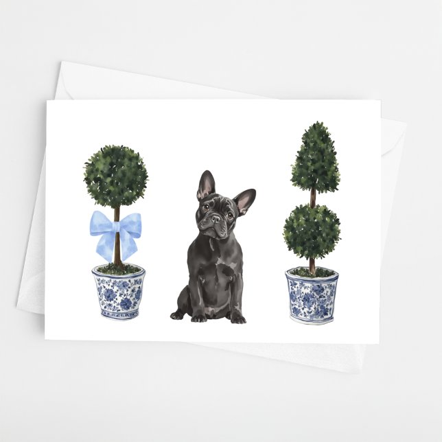 French Bulldog Frenchie Watercolor Puppy Dog Card (Creator Uploaded)