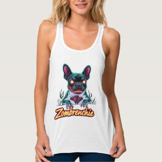 French Bulldog Frenchie Zombie Dog Halloween Essen Singlet