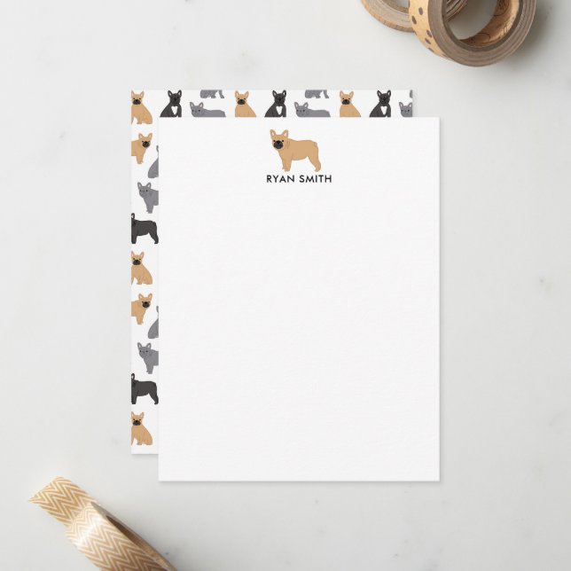 French Bulldog Frenchies Card (Front/Back In Situ)