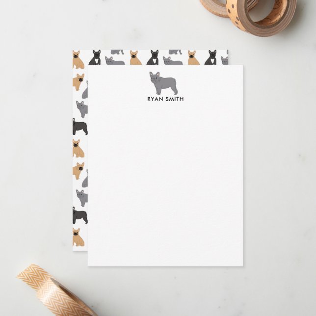 French Bulldog Frenchies Card (Front/Back In Situ)