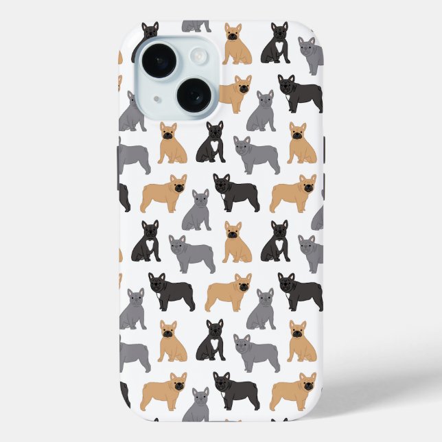 French Bulldog Frenchies - Pick Your Colour Case-Mate iPhone Case (Back)