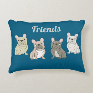 French Bulldog Friends Decorative Cushion