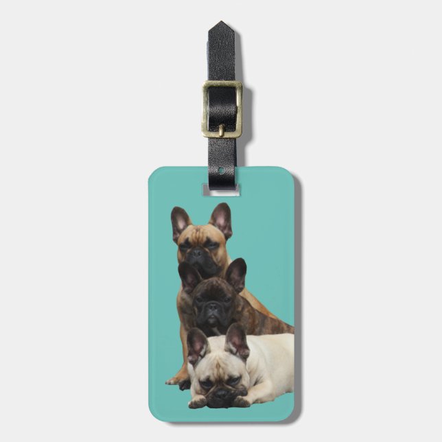 French Bulldog Friends French Bulldog Luggage Tag (Front Vertical)