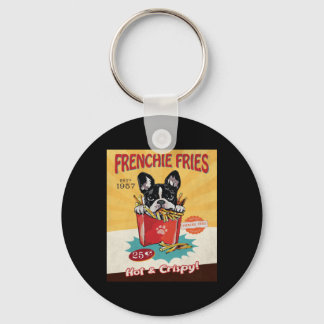 French Bulldog Fries Key Ring