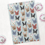 French Bulldog Fun Dog Tea Towel<br><div class="desc">Fun French Bulldog or Frenchie pattern on a duck egg blue background,  perfect for dog lovers,  veterinarians,  pet sitters and anyone who loves these gorgeous little pups.  Original art by Nic Squirrell.</div>