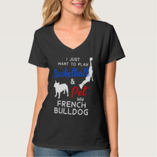 French Bulldog Funny Basketball Dog Owner Xmas T-Shirt