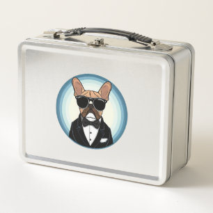 French Bulldog Funny Cute Art Metal Lunch Box