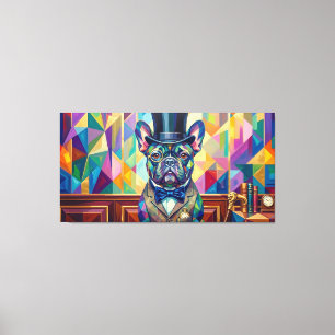 French Bulldog Gentleman Pop Art Canvas Print
