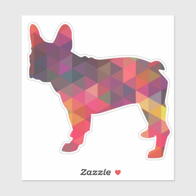 French Bulldog Geometric Pattern Silhouette (Sheet)