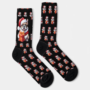 French Bulldog Geschenk mit Schleife Christmas Socks