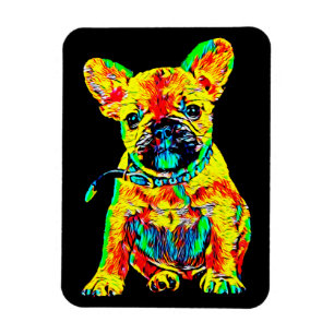 French Bulldog Gift Frenchie Colourful Art Gift Magnet