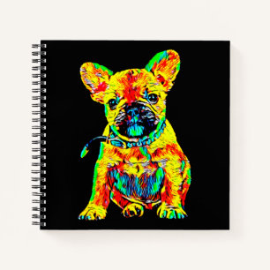 French Bulldog Gift Frenchie Colourful Art Gift Notebook