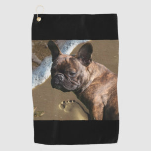 French bulldog golf towel