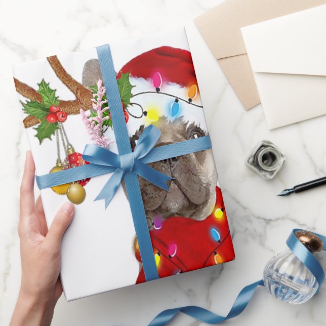 French Bulldog Gorgeous Reindeer Christmas Gift Wrapping Paper (Gifting)