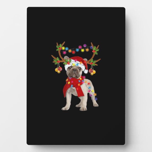 French Bulldog Gorgeous Reindeer Christmas Tree Plaque (Front)